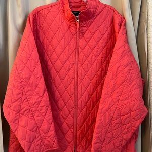 Women's Geranium Color Quilted Jacket